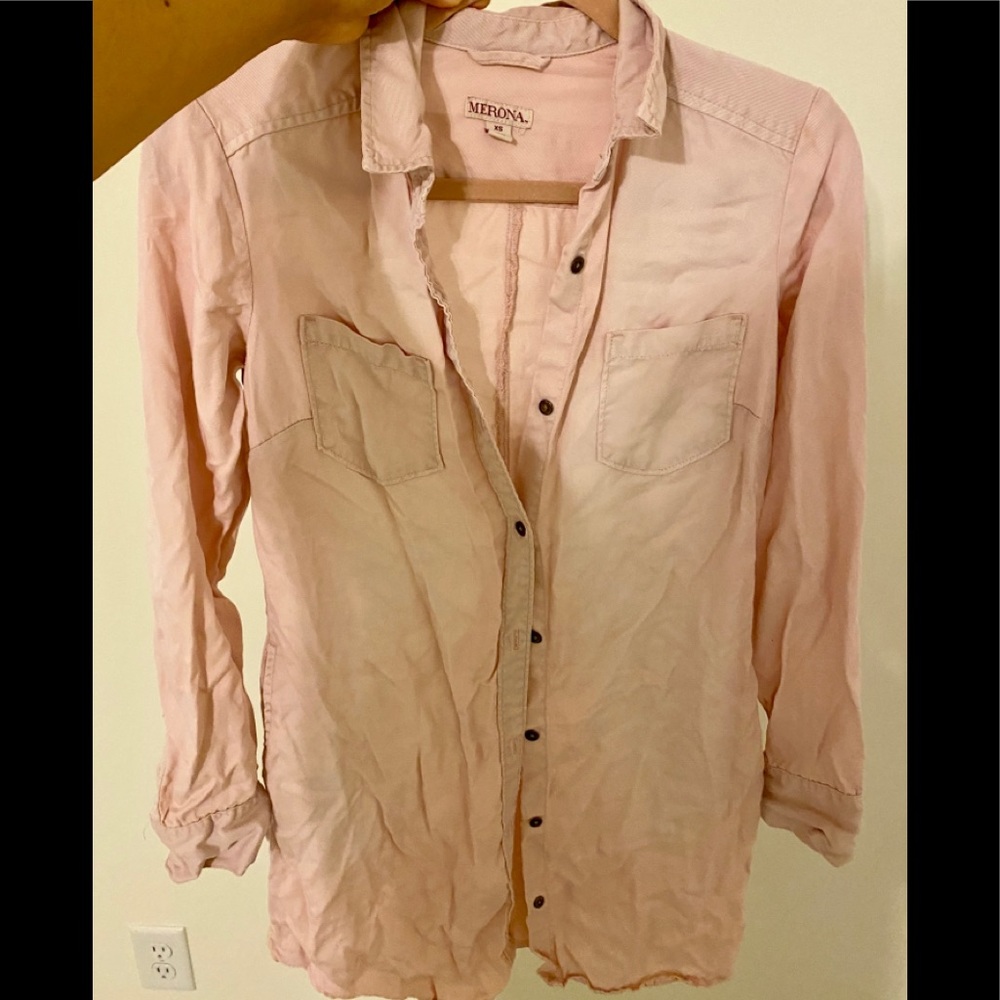 Rose button up shirt